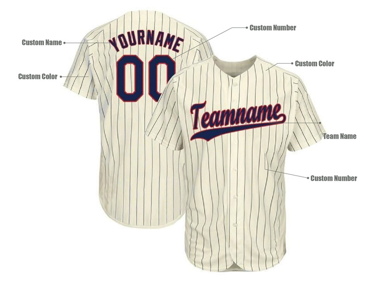 Camisa de beisebol personalizada com listras sublimadas