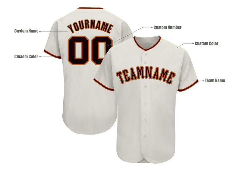 Custom Sublimated Cream Baseball Jersey (2)